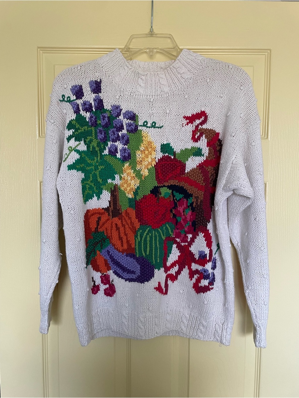 Vintage Design Options 90s harvest cornucopia Thanksgiving sweater